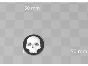 basit kafatası düğmesi sabit aksesuarlar 3d print model - Mito3D