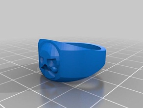 özelleştirilebilir kafatası yüzük şampiyonu takı karanlık ölüm 3d print model - Mito3D