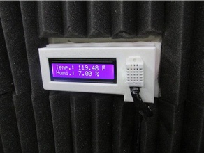 le climat affichage sur capteur 3d les imprimantes 16x2 ambiante de la météo arduino nano contrôle température taux d'humidité lcd1602 l'écran lcd moniteur l'enceinte 3d print model - Mito3D