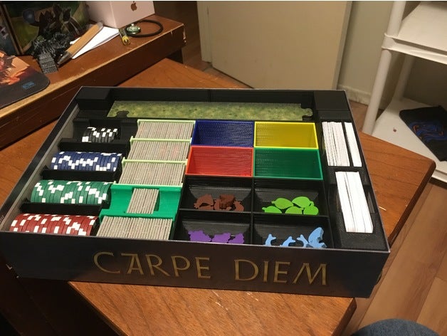 carpe diem insertar de juguete juego accesorios boardgame inserta mesa 3D print model - Mito3D