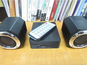 Imprimée en 3d bluetooth mini-chaine hifi audio 3d print model - Mito3D