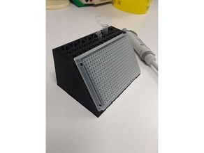 angled pcr plate holder tube rack biology 3d print model - Mito3D