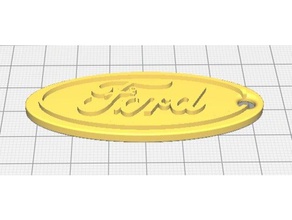 ford keychain accessories 3d print model - Mito3D