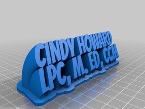 cindy howard office personalizado 3d print model - Mito3D