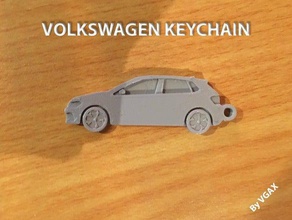 vw polo 2d Kunst keychain personnalisable volkswagen 3d print model - Mito3D