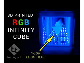 sonsuzluk küp logo seçeneği elektronik mylar neopixels iş ortamına uygun olmayan 3d print model - Mito3D