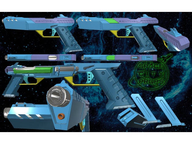 sci fi blaster adereços cosplay ficção científica 3D print model - Mito3D