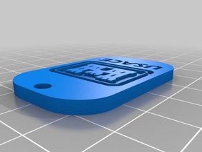 usace anahtar zinciri Anahtarlık ordu kale Kolordu 3d print model - Mito3D