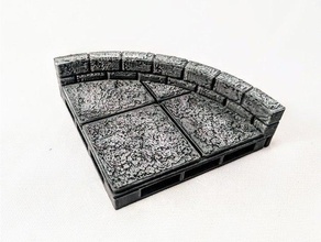 guerra-bloqueio de telhas curvas brinquedo jogo acessórios 3d print model - Mito3D