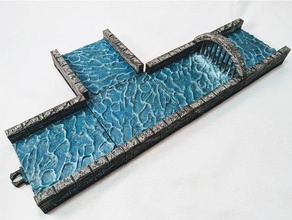 war-lock tiles dungeon waterways toy game accessories 3d print model - Mito3D
