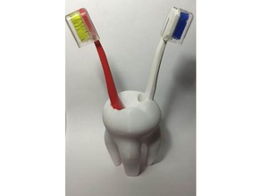 toothbrush holder bathroom art customized 3d print model - Mito3D
