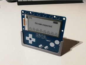 sha2017 badge deskwall holder gadgets stand badgelife conference spool 3d print model - Mito3D