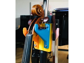 violin music stand hanger holder 3d print model - Mito3D