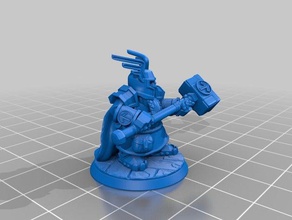 dwarf warrior 01 toys games dnd miniature 3d print model - Mito3D