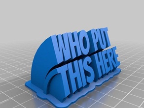 coloque aqui varrendo a placa com o nome office personalizado 3d print model - Mito3D