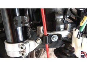 yamaha fz1 benutzerdefinierte vordere Bremsleitung Halter 3d drucken Bremsen Metall Motorrad Rohr 3d print model - Mito3D