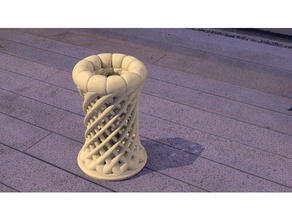 twisted weave container decor basket pen holder pencil trash can utensil 3d print model - Mito3D