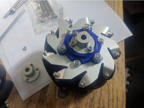 ftc mecanum hub adaptor robotics adapter wheel tetrix 3d print model - Mito3D