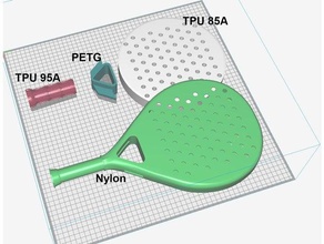 padel racket 4cmp sport outdoors 3d print model - Mito3D