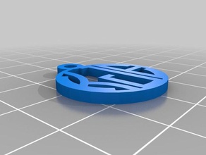 my customized monogram pendant multiple loops jewelry 3d print model - Mito3D