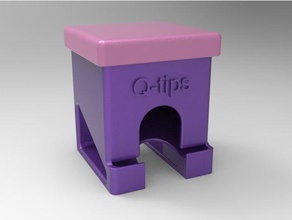 qtip dispenser v2 i contenitori titolare q-tip 3d print model - Mito3D