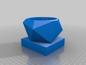 geometrik çiçek saksısı 3d baskı 3d print model - Mito3D