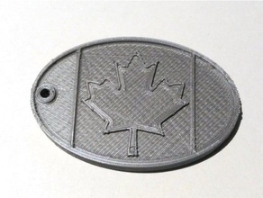 luggage tag canada household keychain 3d print model - Mito3D