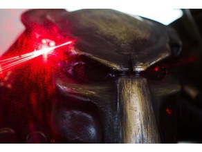 predator maskesi lazer diyot bağlayın sahne cosplay 3d print model - Mito3D