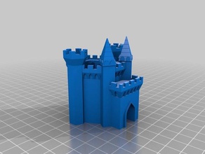o small basic castelo edifícios estruturas personalizado 3d print model - Mito3D