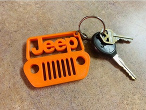 jeep trousseau de clés des signes logos 3d print model - Mito3D