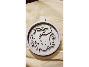 escudo do imperador da disney mulan traje amuleto cosplay acessório prop 3d print model - Mito3D