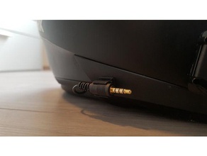 35mm kulaklık girişi clipholder ses kask klinke 3d print model - Mito3D