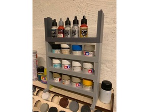 hobby paint modular shelf art tools 3d print model - Mito3D