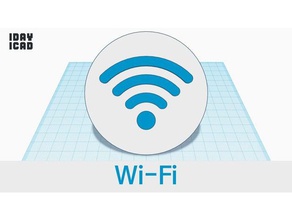 1jour 1cad wi-fi gratuite ordinateur 1day1cad de l'information internet la plaque wifi sans fil 3d print model - Mito3D