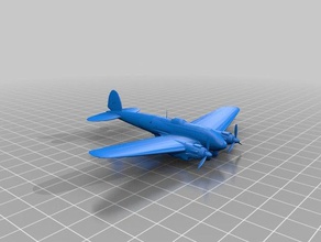 heinkel he 111 1200 i veicoli aeromobili militare modello in scala wargame wargames-giochi di guerra ww2 la seconda mondiale 3d print model - Mito3D