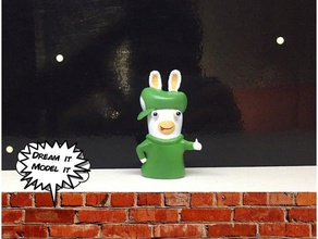 coniglio luigi 3d la stampa carattere carino figura divertente mario nintendo super video gioco giochi 3d print model - Mito3D