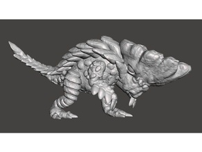barroth monster hunter remix wo base creatures dd dungeons dragons headbutt montser pathfinder world 3d print model - Mito3D