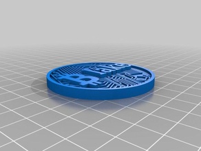 copy bitcoin gift coin 55mm 3d printing 3d print model - Mito3D