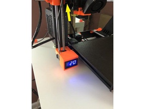 thermometer view ambient temperature your prusa i3 mk3 3d printer accessories mount holder 3d print model - Mito3D
