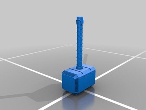 mjolnir thors hammer 3d la impresión 3dprintable en licuadora de marvel escalable 3d print model - Mito3D