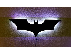 batman-led-Wand-Lampe video Spiele batman batarang batman-logo batman-symbol led-Streifen 3d print model - Mito3D