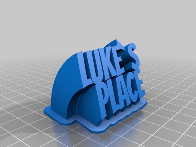 lukes place bureau de personnalisé 3D print model - Mito3D