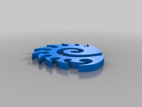 zergs de starcraft logotipo 3d impressão 3d print model - Mito3D