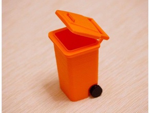 mini trash can containers garbage miniature mlleimer mlltonne trashcan 3d print model - Mito3D