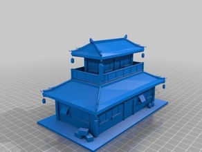 traditional chinese house buildings structures architecture art model 3d print model - Mito3D
