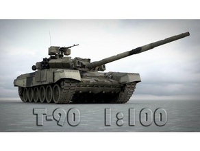 t-90 russian mbt 1100 vehicles articulated flames war fow scale model tank tanks turret wargame wargames wargaming ww2 wwii 3d print model - Mito3D