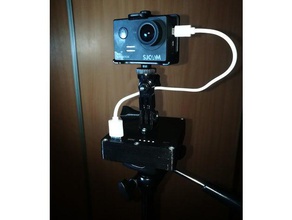 cam banque de puissance la caméra 18650 cas gopro film des photos sjcam sport trépied 3d print model - Mito3D