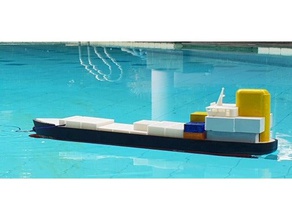simple container ship rc vehicles 3d print model - Mito3D