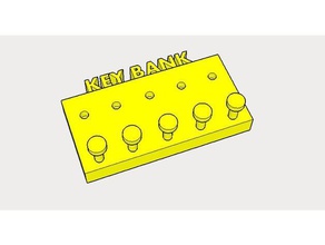 chiave gancio lettere keybank portachiavi 3d print model - Mito3D
