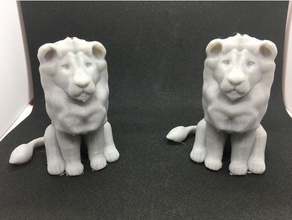 sitting lion toys games africa animal mammal mane tail 3d print model - Mito3D